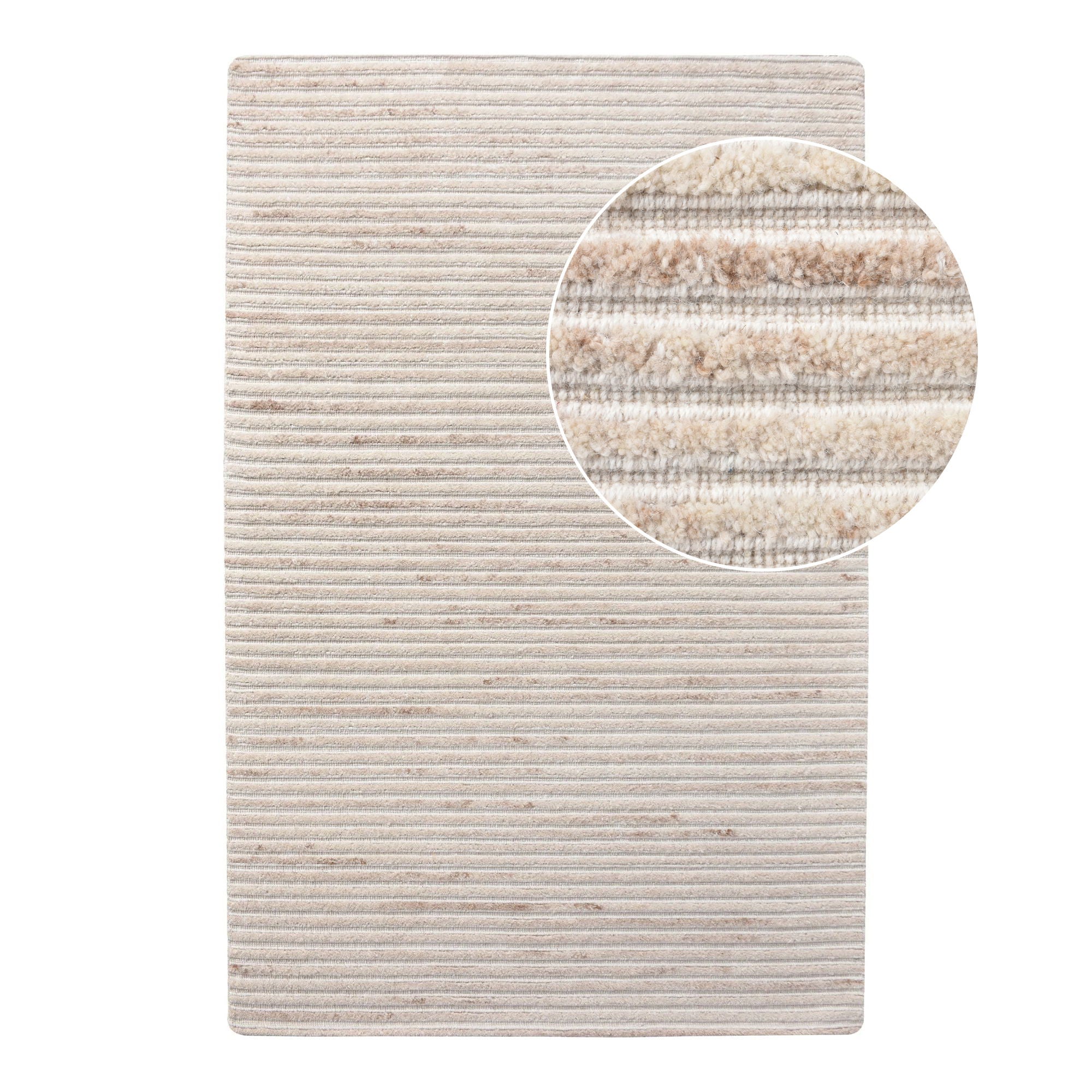 Mango Teppich – handgetuftet, Wolle-Mix, ivory